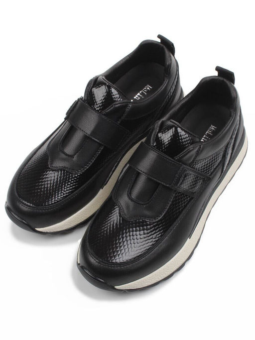 03-A238-1 BLACK Кроссовки женские (натуральная кожа)