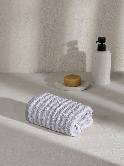 Полотенце махровое 35x70 серый махровая ткань