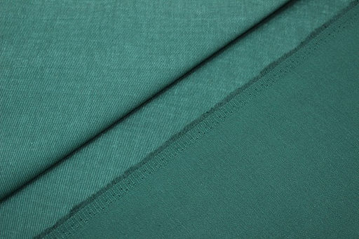 Джинс с ворсом цв.Винтажный темный изумруд, СОРТ2, ш.1.5м, хлопок-100%, 330гр/м.кв - Купава фото 5