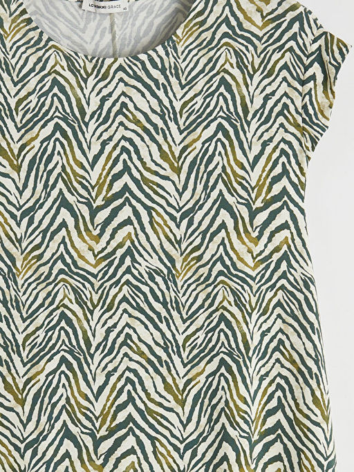 Bisiklet Yaka Desenli A Kesim Elbise