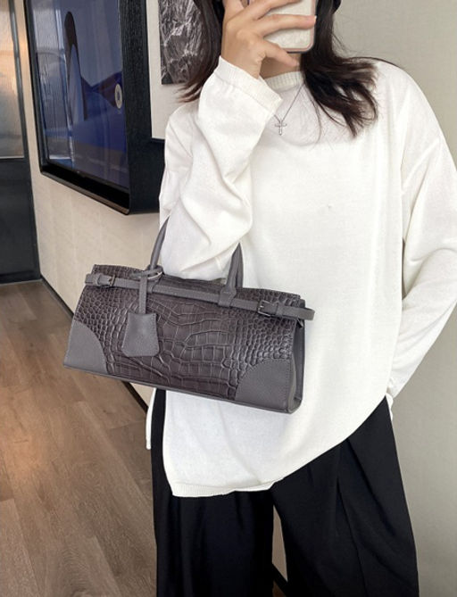 Сумка Lanotti CROCO LINE 8346/серый