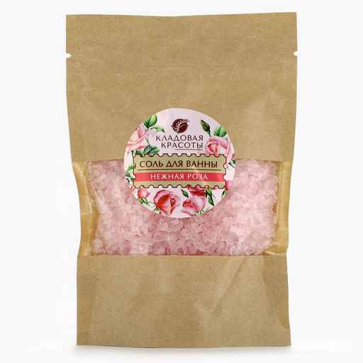 Соль для ванны, 150 г, аромат нежной розы, Кладовая красоты  фото 2