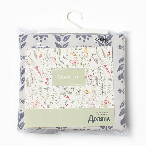Скатерть Доляна Аir flowers 145*220 см, 100% п/э  фото 8