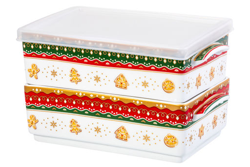 Набор 2 блюд д/холодца 700 мл 19*12*11,5 см Новогодняя елка, NEW BONE CHINA - Elan gallery фото 6