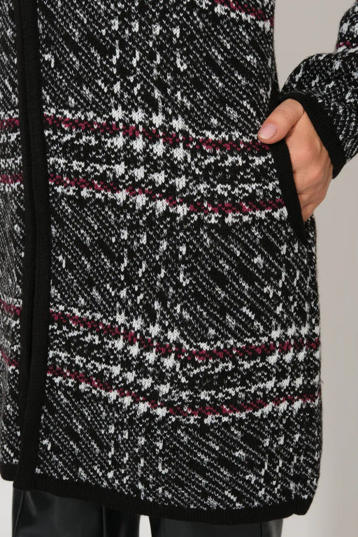 Кардиган В 1742 ст/черно-ягодный