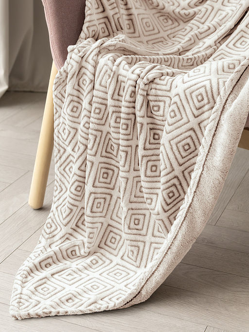 Плед 150x200 коричневый