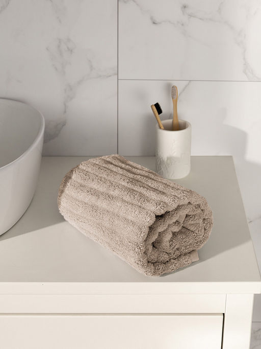 Полотенце махровое 50x90 бежевый махровая ткань