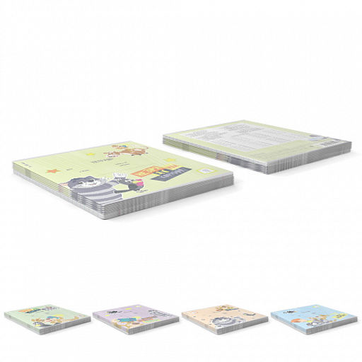 Цена за 10 шт. Тетрадь школьная ученическая ErichKrause Простоквашино, 12 листов, клетка (в плёнке по 10 шт.)_MIX-PACK  фото 9