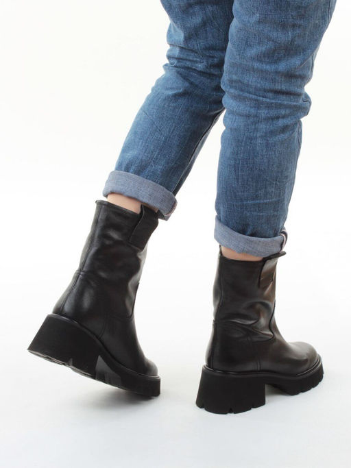 01-E94B-240A BLACK Ботинки демисезонные женские (натуральная кожа, байка) - Фабричный китай фото 17