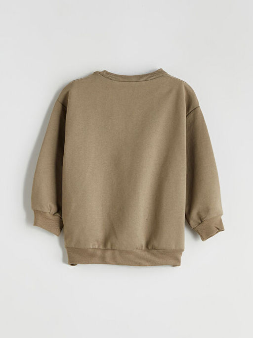 Bask?l? Erkek ?ocuk Sweatshirt