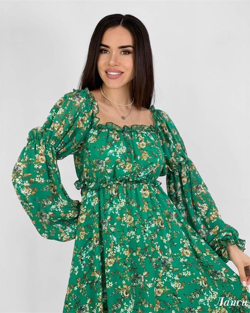 Платье Лапси (зеленый) - Nadi bordo фото 3