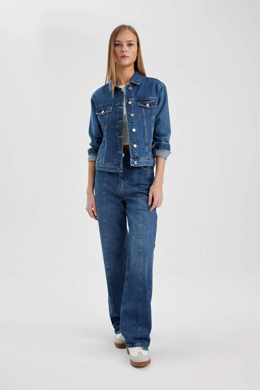 Джинсовая куртка обычного кроя - Defacto фото 2