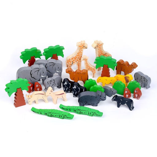 Конструктор деревянный «Африка», 35 деталей