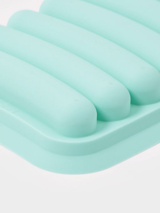 Форма для выпечки и приготовления сосисок Доляна, 6 ячеек, с крышкой, 17.5×13.5,2.8 см, силикон, бирюзовый