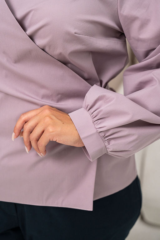 Блузка ТБ-124 серо-лиловый - Angelika фото 6