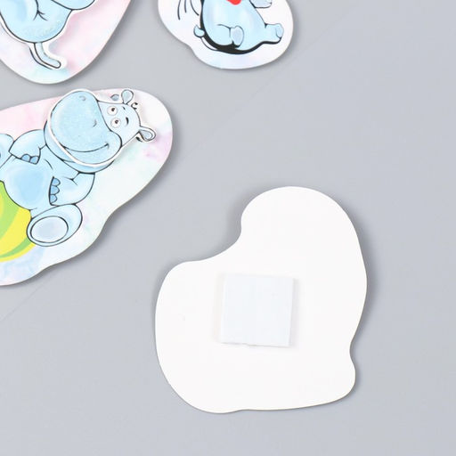 Наклейка картон 2 слоя Малыши-бегемотики 17х12 см - Simaland фото 3