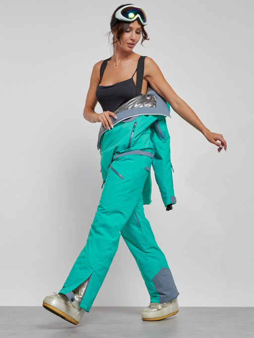 Горнолыжный комбинезон женский зимний зеленого цвета 2323Z - Mtforce фото 23