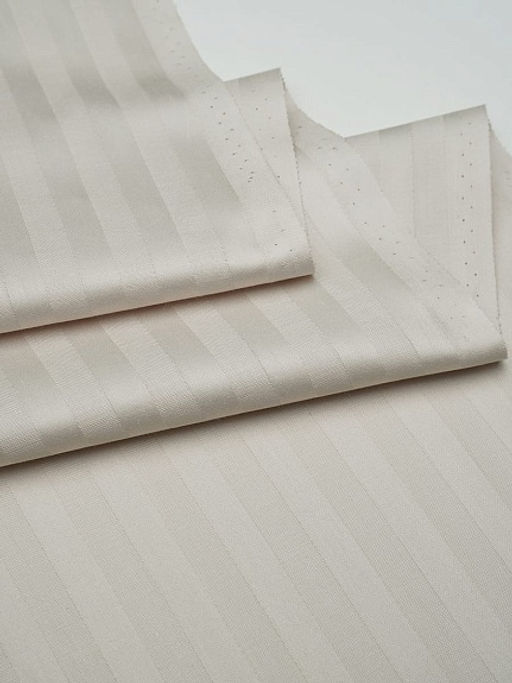 Сатин-страйп цв.Св.бежево-молочный (1см*1см), ш. 2.2м, хлопок-100%, 120гр/м.кв. - Купава фото 4