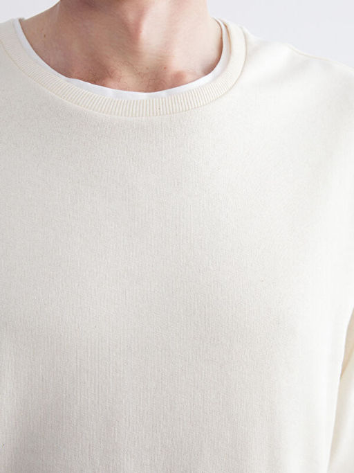 Bisiklet Yaka Erkek Sweatshirt