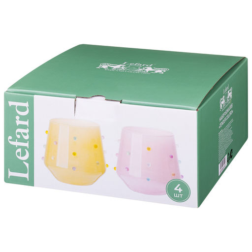 НАБОР СТАКАНОВ TENDER COLORS ИЗ 4 ШТ. 380 МЛ - Lefard фото 2