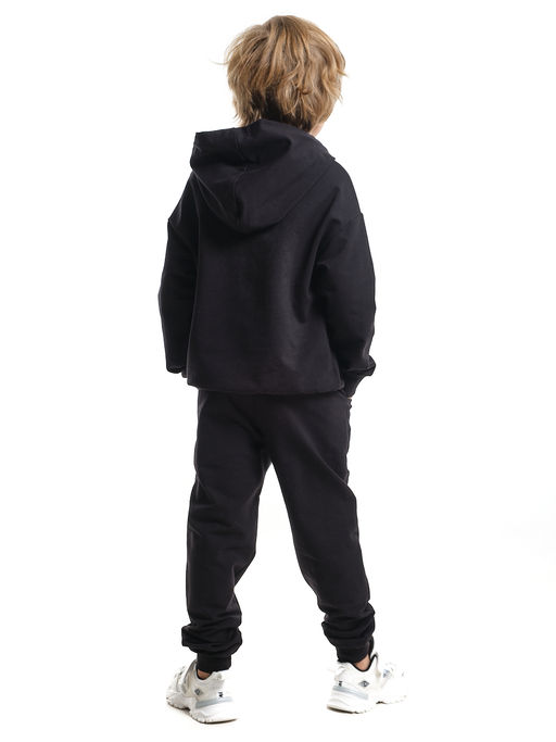 Комплект спортивный плотный из футера 22-6840 черный - Mini maxi фото 2