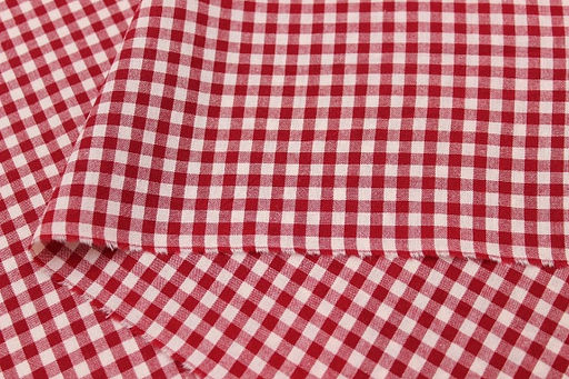 Вареный (стираный) хлопок Клетка (0.4*0.4см) цв.бордово-красный, ш.2.5м, хл-100%, 125гр/м.кв - Купава фото 3