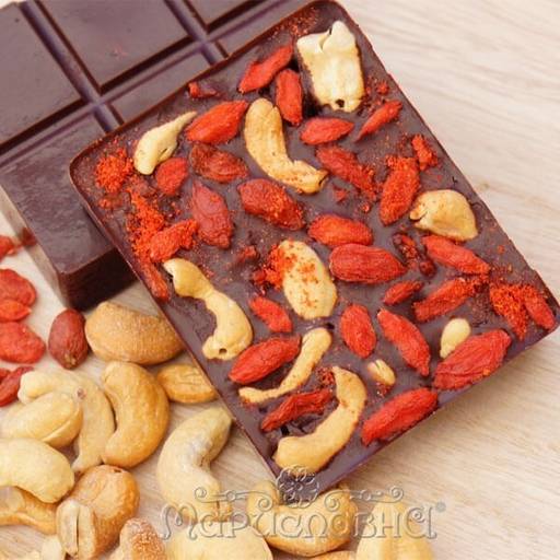 Шоколад тёмный Годжи, жареный кешью и чили - Мариславна фото 2