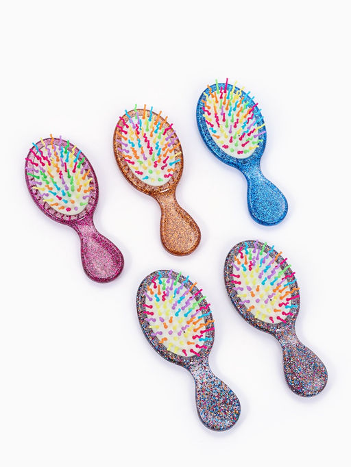 Цена за 2 шт. Расчёска - мини массажная, 5.5×13.5(±1) см, МИКС