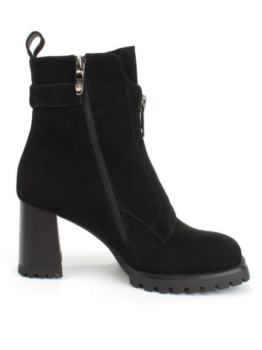 04-M3-L855 BLACK Ботильоны зимние женские (натуральная замша, натуральный мех) - Фабричный китай фото 9