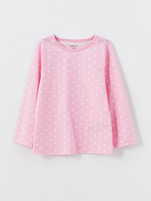 Bisiklet Yaka Bask?l? K?z Bebek Pijama Tak?m 2li - Waikiki фото 3