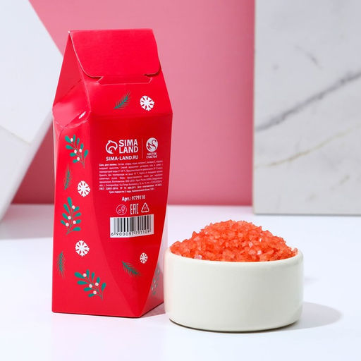 Соль для ванны Я не подарок, но и ты не Санта, 150 г, аромат вишнёвого компота, Чистое счастье  фото 2