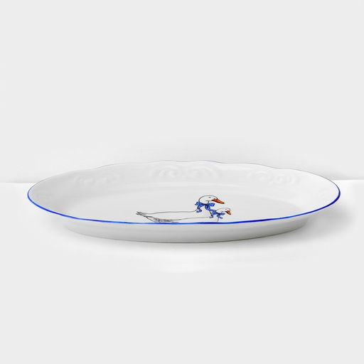 Сервиз столовый Добрушский завод «Гуси», 48 предметов, фарфор, белый