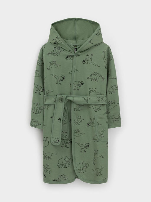 К 5763/зеленый камень,динозавры халат дет - Crockid фото 2