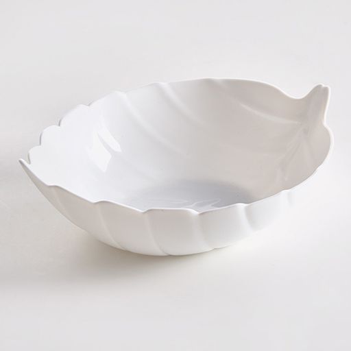 Салатник из белой стеклокерамики с рельефным рисунком Asti Лист 17.8см 0001D10/50-SK - Delta фото 2