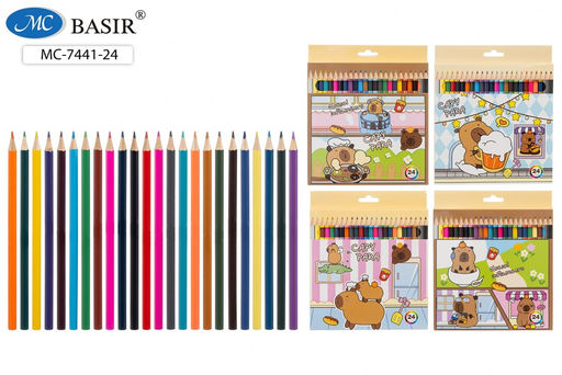 Карандаши Basir "Капибара" 24цв. (MC-7441-24)