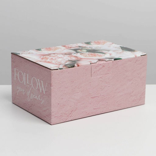 Цена за 2 шт. Коробка подарочная сборная, упаковка, «Follow», 22 х 15 х 10 см