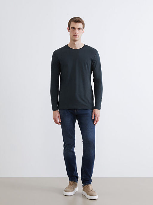 Bisiklet Yaka Uzun Kollu Erkek Ti??rt