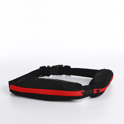 Поясная сумка для бега на молнии, цвет чёрный/красный - Simaland фото 7