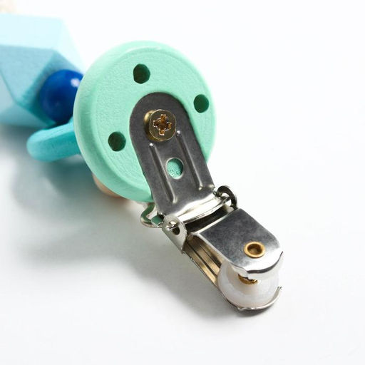 Держатель для соски - пустышки «Колечко», деревянный, бирюзовый