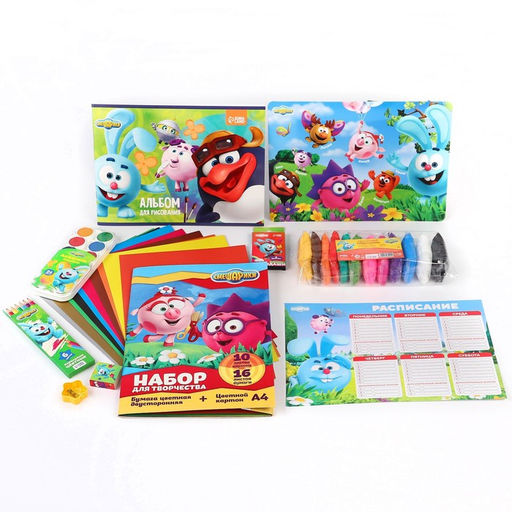 Подарочный канцелярский набор, 8 предметов, «Смешарики»