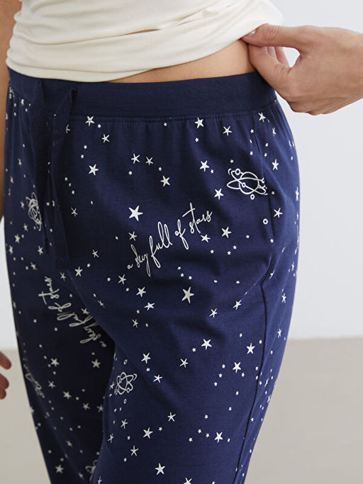 Beli Lastikli Kad?n Jogger Pijama Alt?