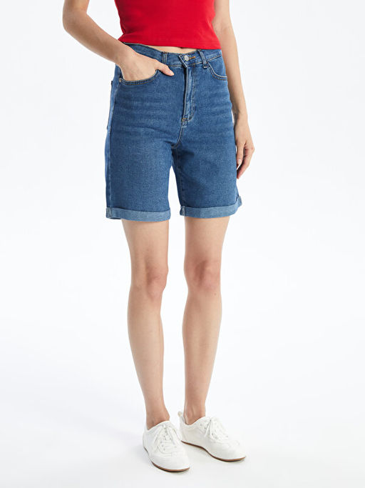 Bermuda Fit Kad?n Jean ?ort