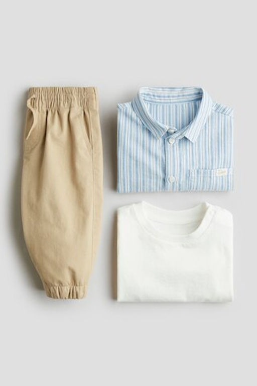 Conjunto de 3 piezas en algod?n