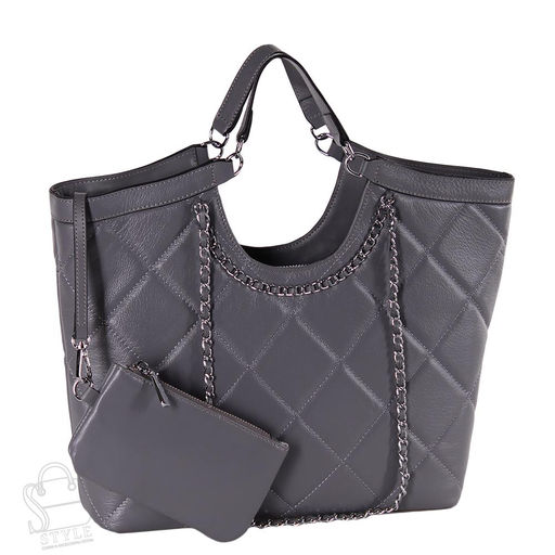Сумка женская кожаная 3371S gray S-Style/50  в Новосибирске