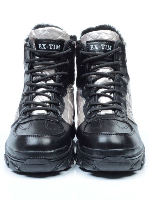 04-2221-4 BLACK Ботинки зимние женские (искусственные материалы) - Фабричный китай фото 9