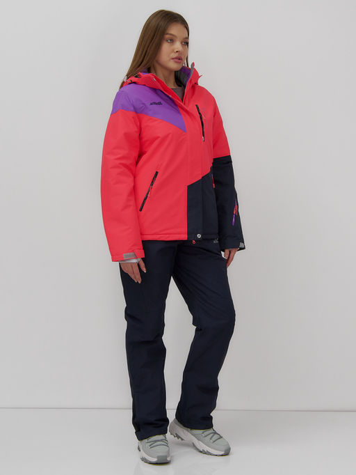 Горнолыжный костюм женский зимний малинового цвета 02805M - Mtforce фото 4