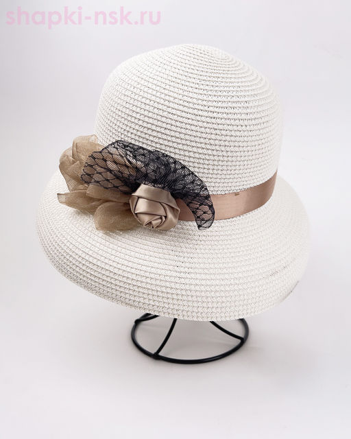 Ш55 роза Шляпа женская (56-58)