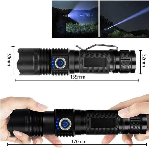 Фонарь аккумуляторный, 10 Вт, 3500 мАч, P70, USB, zoom, 15.5 х 3.9 х 3.2 см - Simaland фото 3