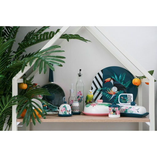 Маслёнка Доляна «Тропики», 17×12.5×8 см, цвет белый