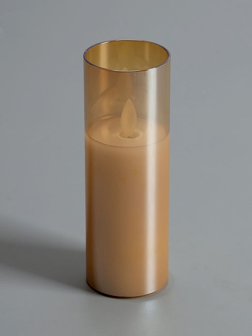 Светодиодная свеча «Золотистая», 16×5.5 см, от батареек AAx2, свечение тёплое белое